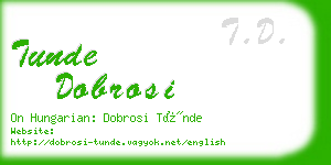 tunde dobrosi business card